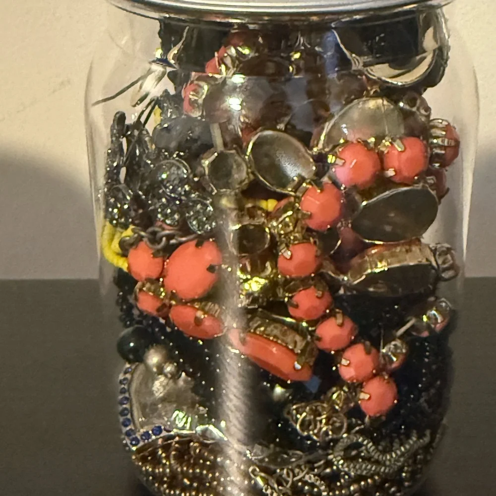 Small Semi Mystery Jar of Jewelry - Picture 3 of 5